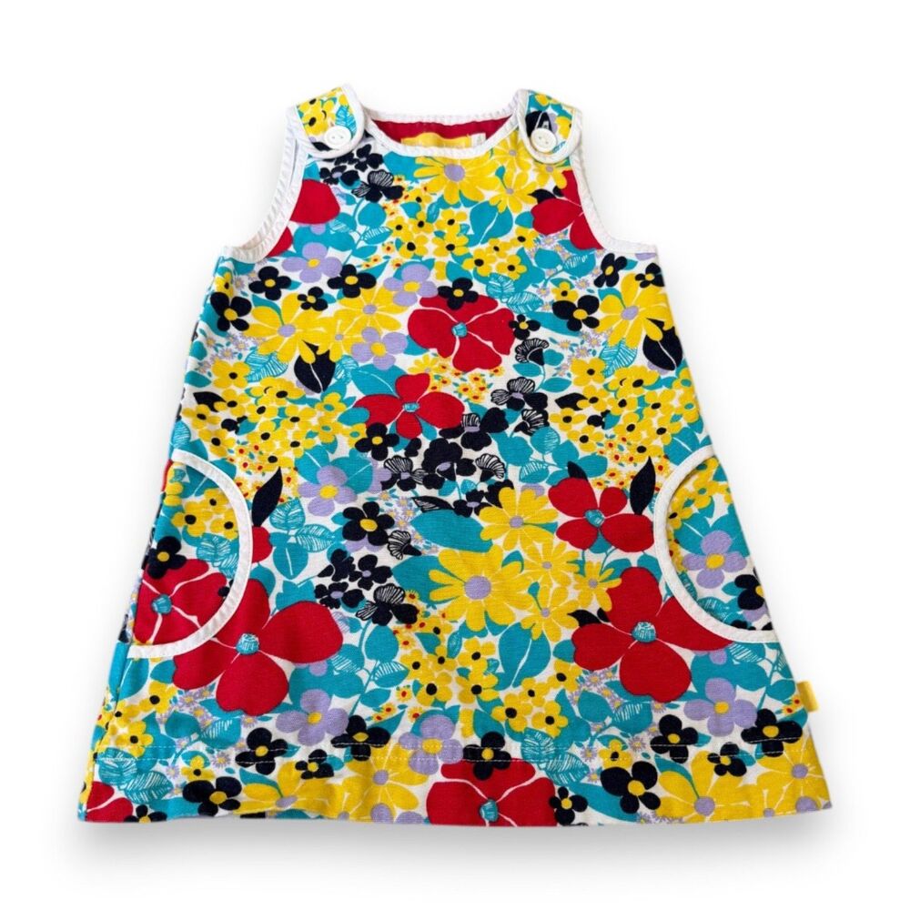 Little Bird Floral Pinnie 18-24 Months VGUC